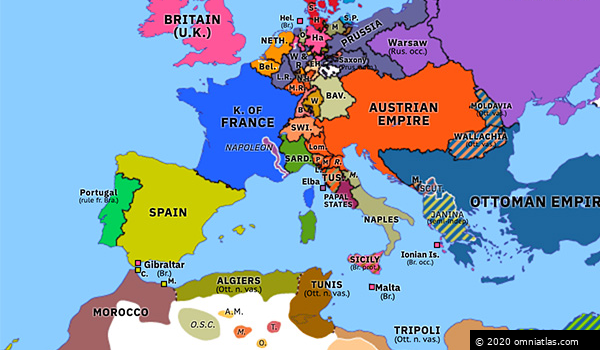 Napoleonic Europe New York Times Map Published In 1940 Comparing The
