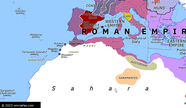 Vandalic invasion of Spain | Historical Atlas of Northern