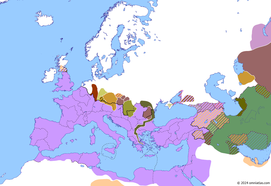 First Marcomannic War | Historical Atlas of Europe (August 170) | Omniatlas